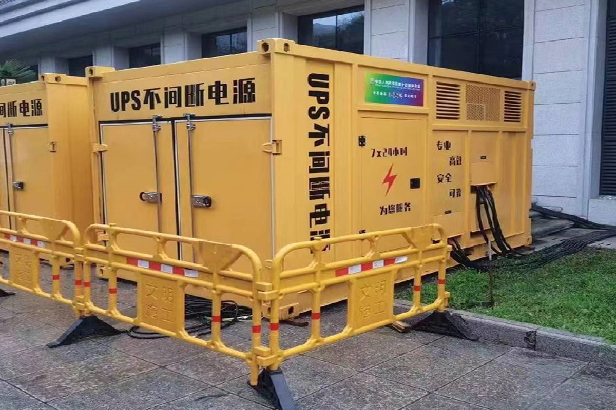 萨迦发电机租赁施工现场