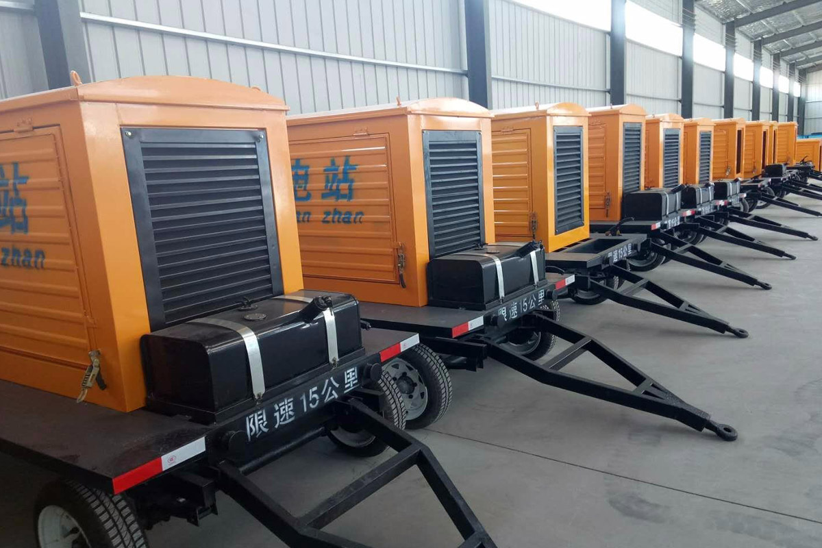 萨迦发电机租赁施工现场